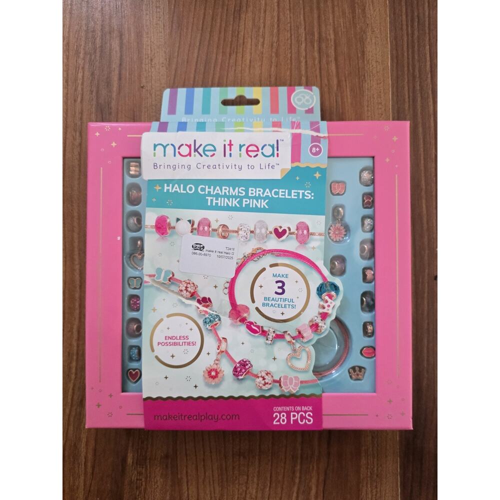 Make It Real Jewelry, Making Sets for Children ages 8+, Multi-Colored 28Pcs NIB